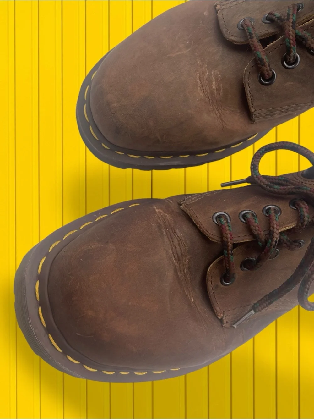 Dr. Martens Men’s Brown Leather 3-Eye Derby Shoes Size Men's 11 / Women's 12